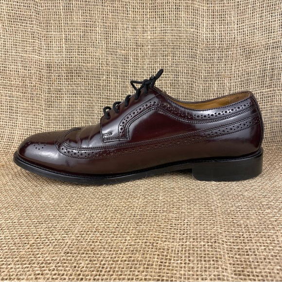 Bostonian Dress Shoes Wingtip Luxe All Real Leather Burgundy Men\'s Size 13 M main image 9